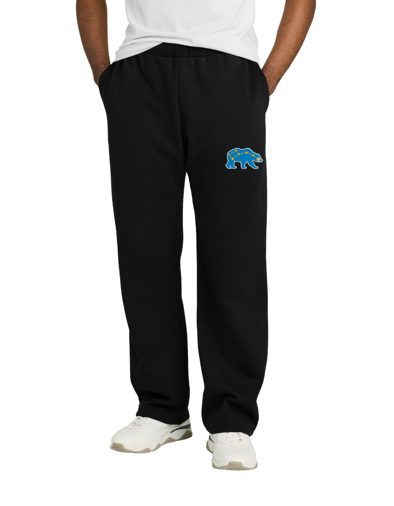 NLC District® V.I.T.™ Fleece Open-Bottom Sweatpant - BLACK
