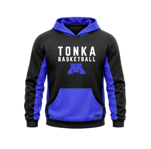 Tonka Basketball Sublimated Hoodie - BLACK/ROYAL