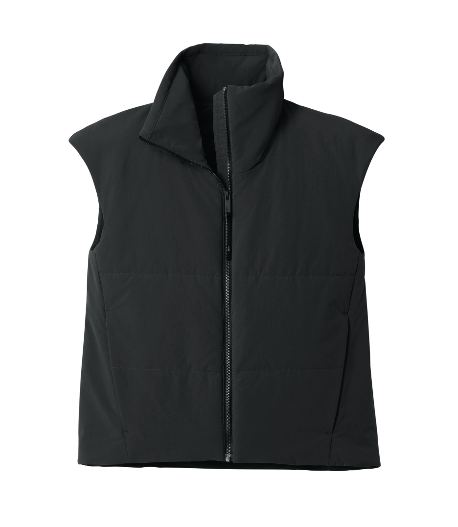 Chanhassen Lax MiiR® Women’s Sashiko Stretch Puffy Vest - BLACK