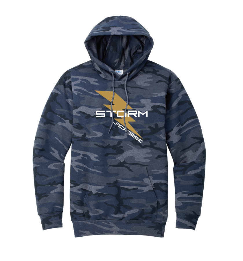 Chanhassen Lax Camo Pullover Hooded Sweatshirt - HTHR NAVY CAMO