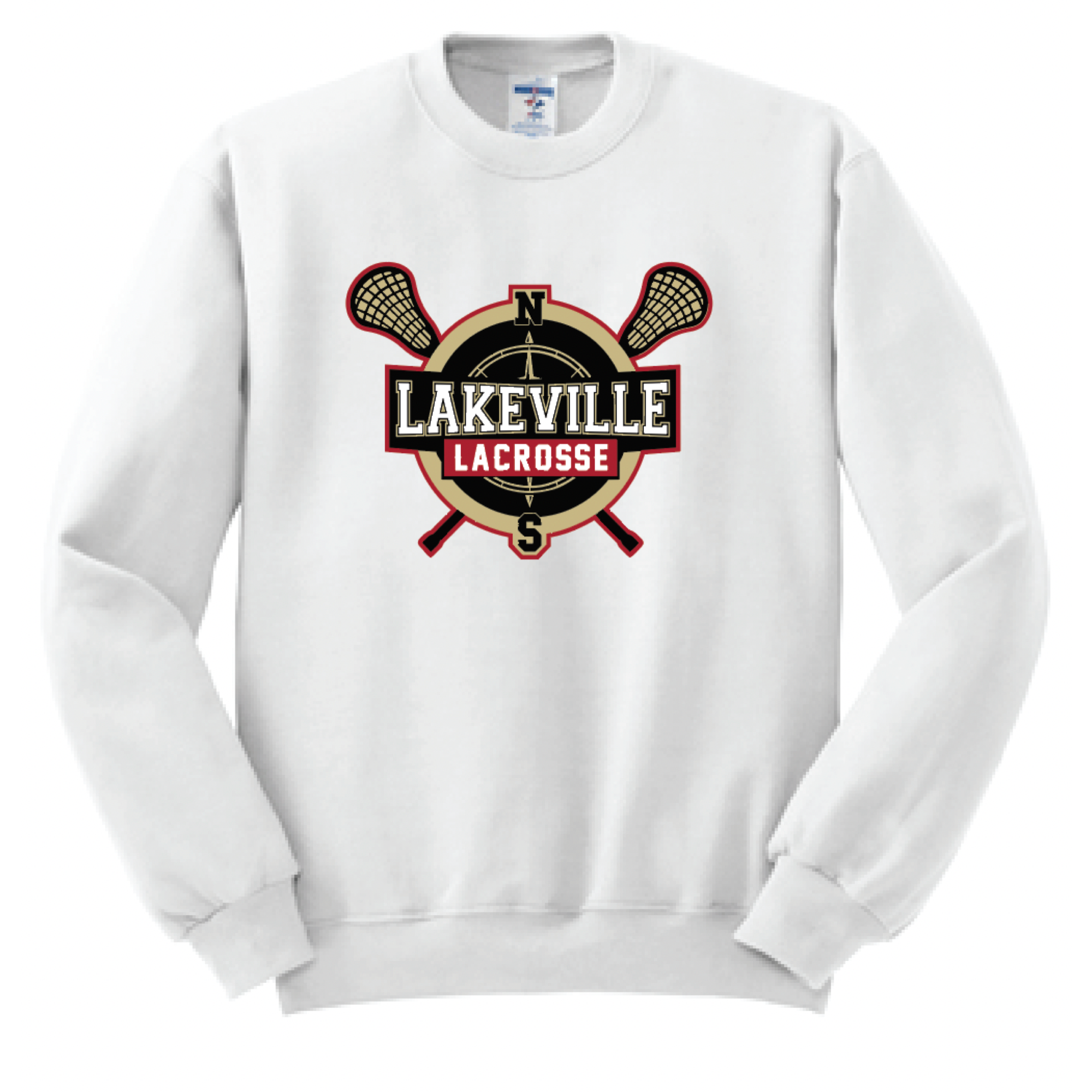 Lakeville Lacrosse Adult JERZEES® (Crewneck Sweatshirt) White