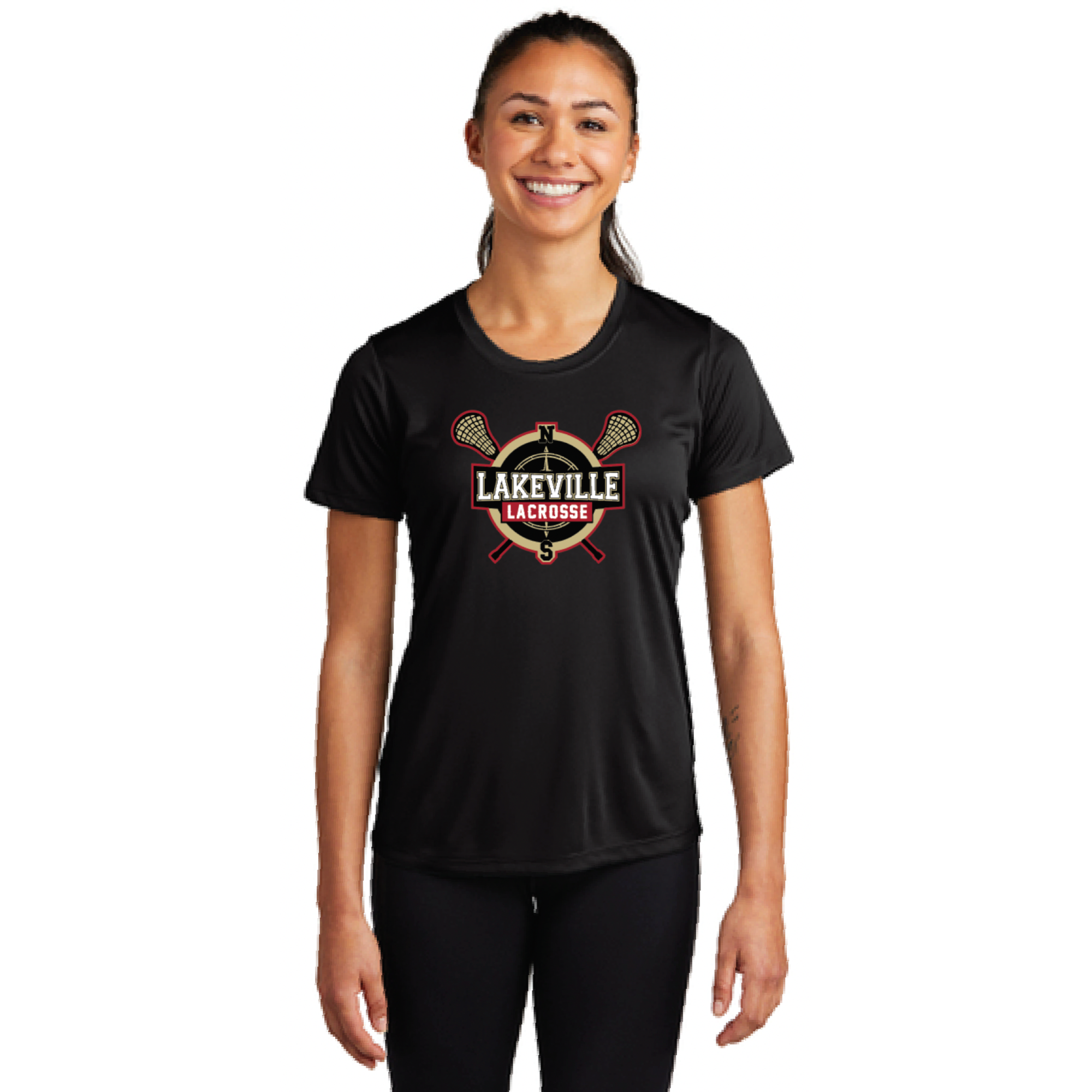 Lakeville Lacrosse Women's Sport-Tek (PosiCharge Tee) Black