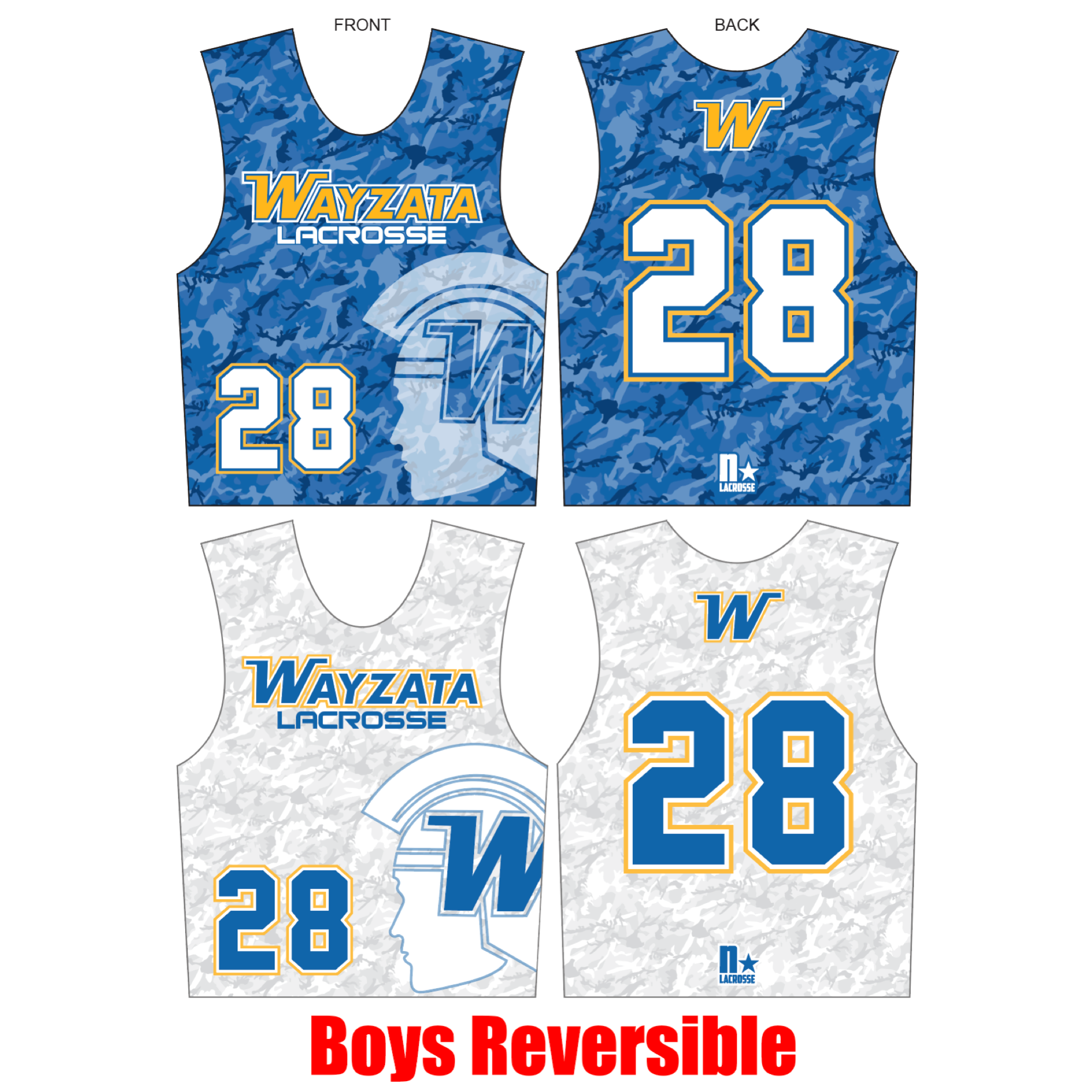 Boys Wayzata Lacrosse Uniform Reversible