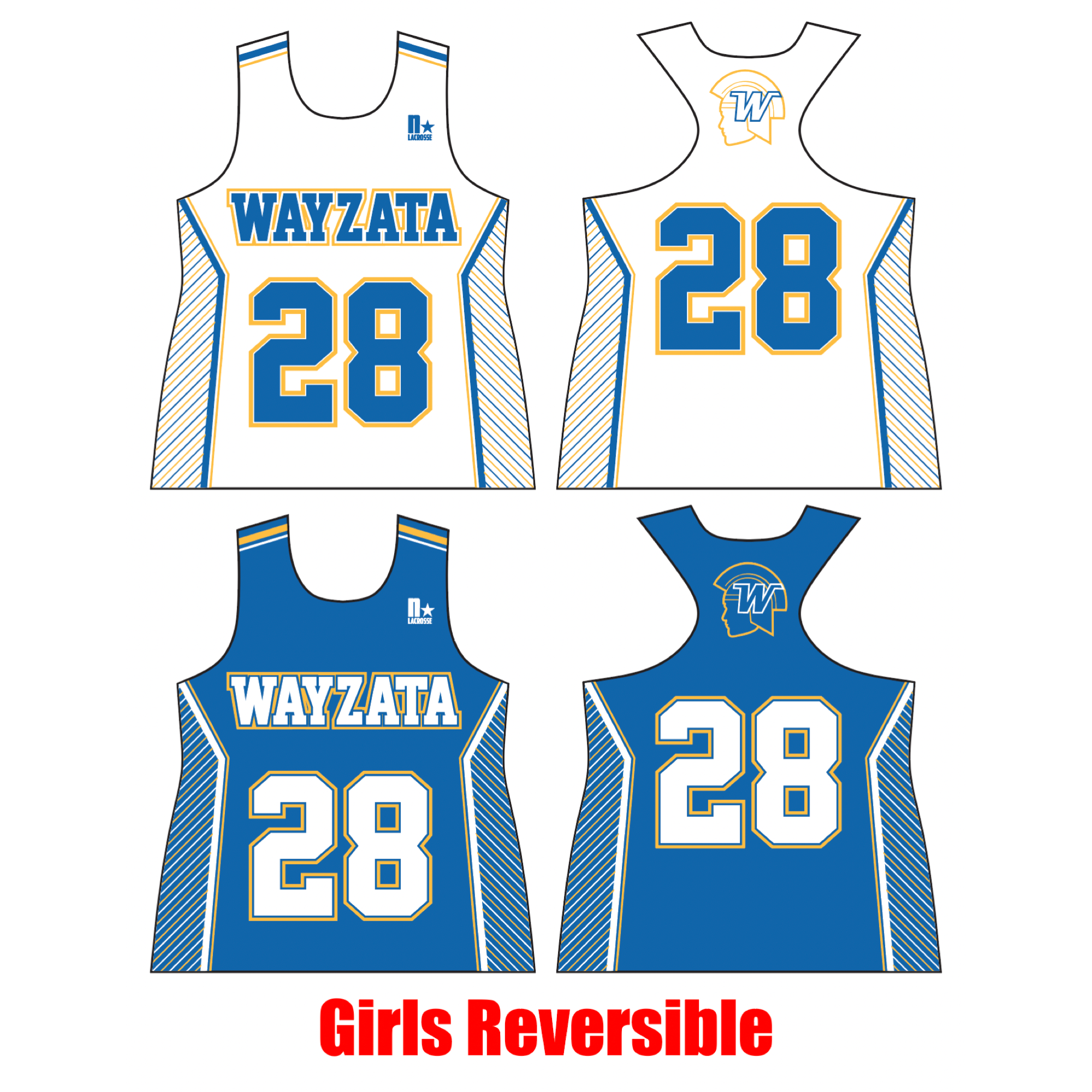 Girls Wayzata Lacrosse Uniform Reversible