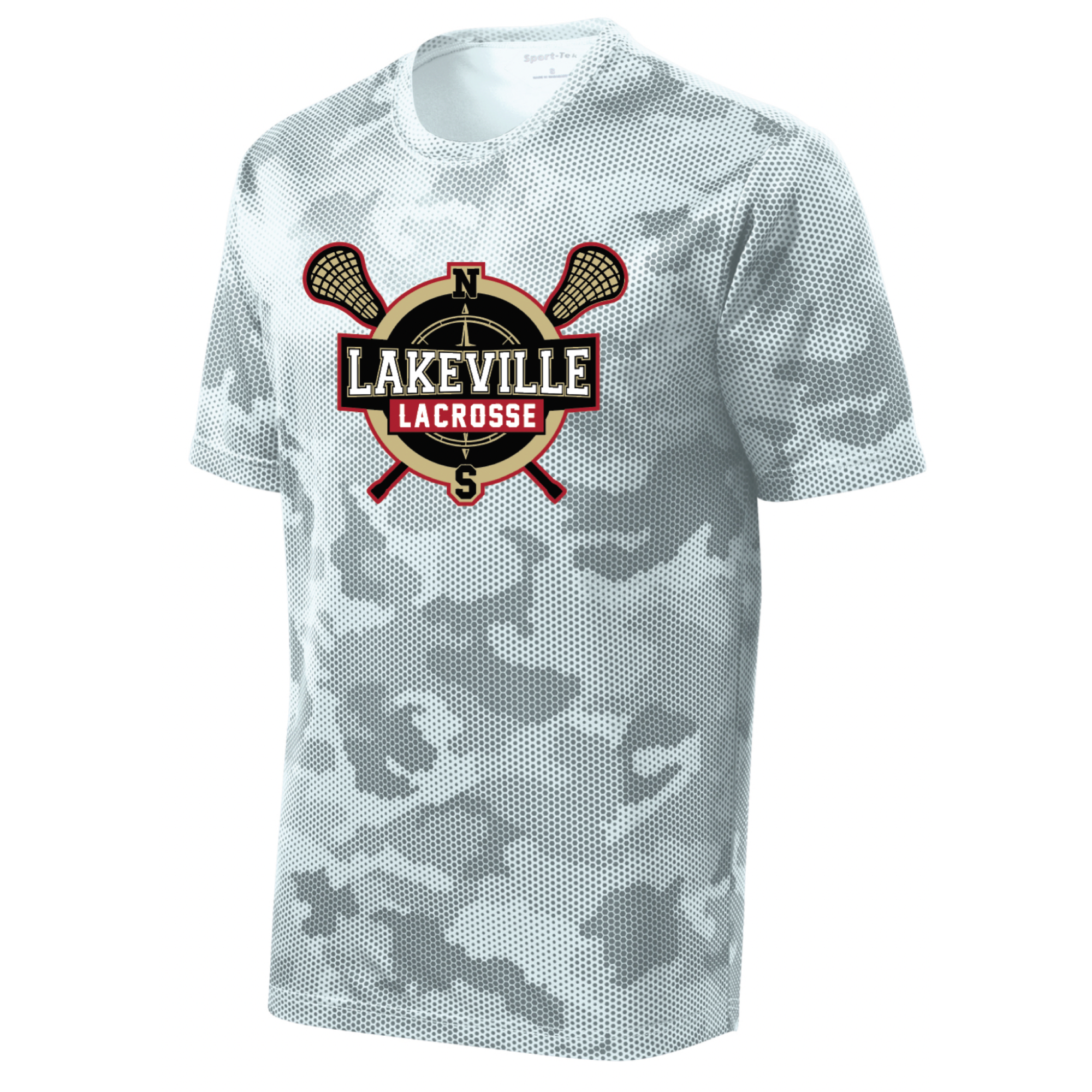 Lakeville Lacrosse Adult Sport-Tek (CamoHex Tee) White